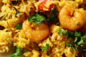 Prawns Biryani For 100 People - Restaurant  Style Prawns Recipe - Country Foods