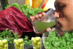 Pudina Lemon Cold Water Drink in Kolkata Street | Indian Street Food | Healthy Summer Drink