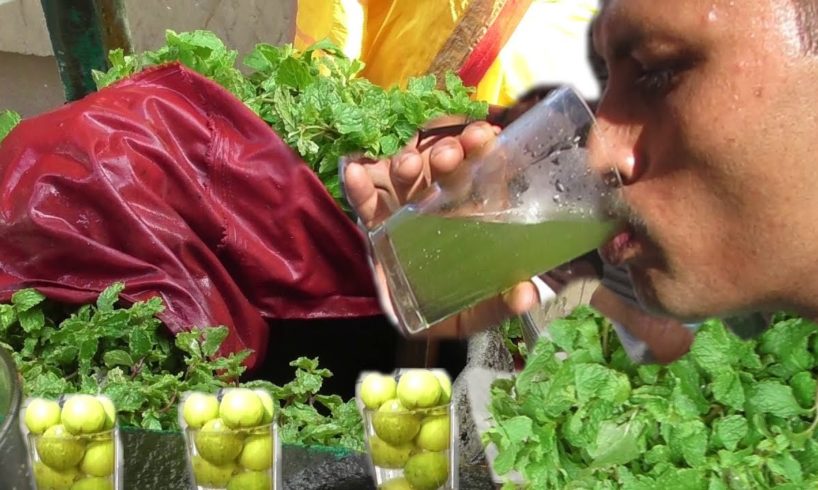 Pudina Lemon Cold Water Drink in Kolkata Street | Indian Street Food | Healthy Summer Drink