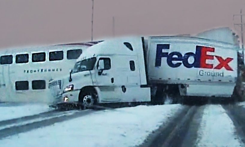 TRAIN vs CAR - Trucks and Cars Fail at the Railroad Crossing