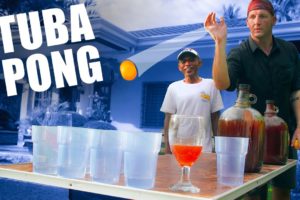 Teaching Filipinos Beer Pong with Bahalina (Tuba) in Argao, Cebu