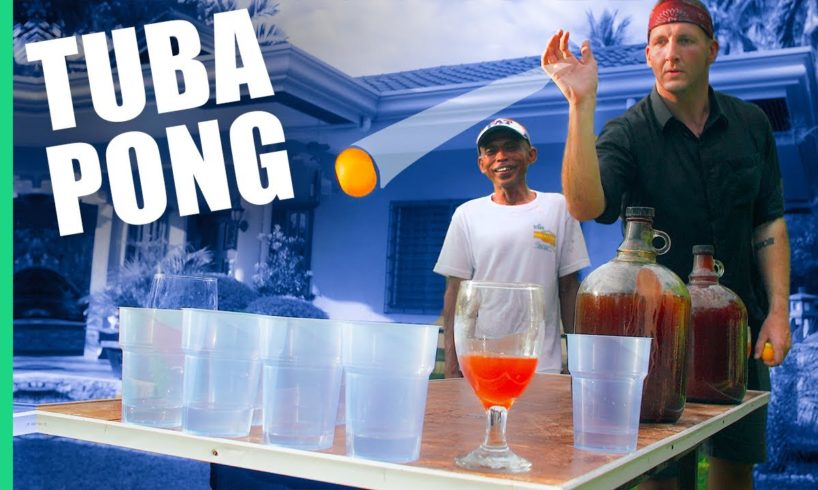 Teaching Filipinos Beer Pong with Bahalina (Tuba) in Argao, Cebu
