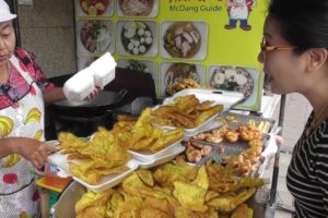 Thai Old Woman Selling Lots of Snacks | Thailand Bangkok Street Food