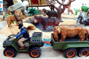 Wildlife Animals Toys Rescue Adventure with Schleich Quad Playset For Kids