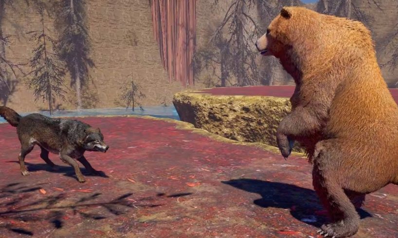 Wolf vs Grizzly Bear (Insane Animal Fights) - Far Cry 5 AI Battles #1