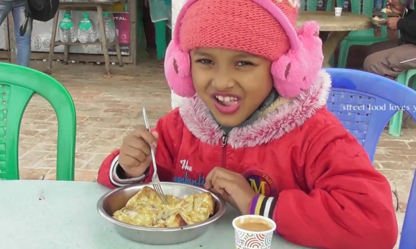 Baby Eating Omelette Toast & Tea at Bakkhali Sea Beach West Bengal | Street Food Loves You