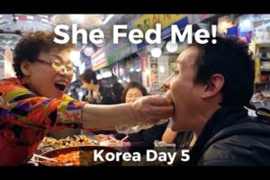 Best Korean Street Food in Seoul at Gwangjang Market: She Fed Me! (Day 5)