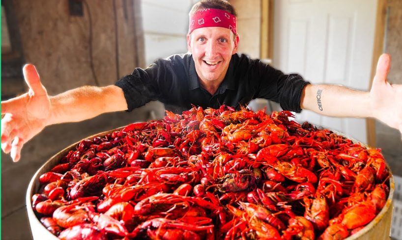 Boiling 10,000 Crawfish!!! Epic Louisiana Crawfish Throw Down in Cajun Country!!