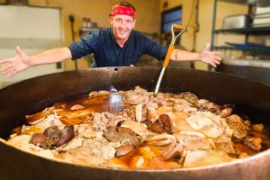Boiling 600 Pounds of Pig Parts in Louisiana!! RARE Cajun American Food!!!