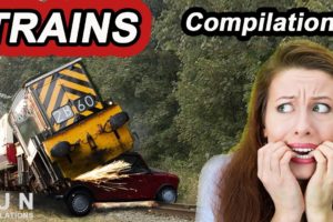 CLOSE CALLS WITH TRAINS! Lucky People Surviving Near Death Experiences Locomotives Compilation!