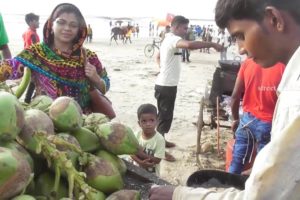 COCONUT WATER in Sea Beach What a Combination | Enjoy Vacation in Digha Bengal l Street Food India