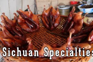 Chinese Street Food and Snacks | Sichuan Salted Duck and Local Specialties