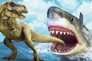 Dinosaurs Vs Shark Attack | Dinosaurs Vs Animal Fight | Animal Rhymes For Children