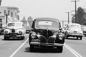Driving in Los Angeles 1940s caught on camera. Time travel!