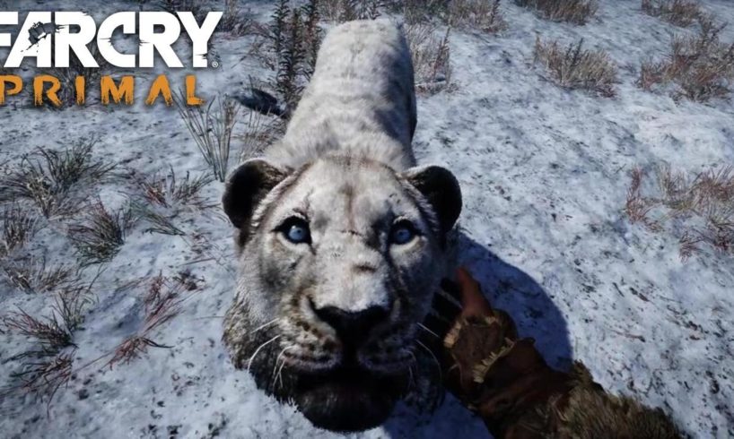 FAR CRY PRIMAL - Cave Lion Animal Fight Compilation (PS4) HD