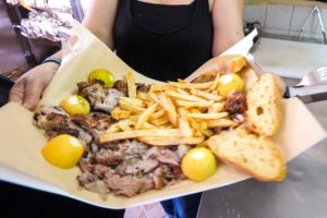 GIANT Greek Meat Feast - Food in Athens!