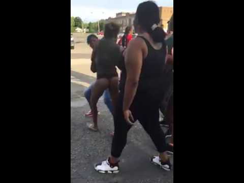 HOOD FIGHT GURLS GETS JUMPED OVER A DUDE