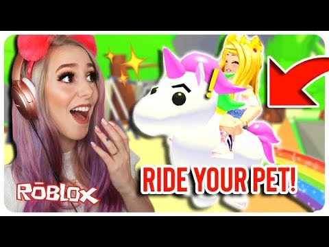 How To Ride Your Pet In Adopt Me New Adopt Me Update Roblox - roblox adopt me unicorn pictures