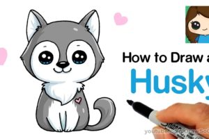 How to Draw a Husky Puppy Easy