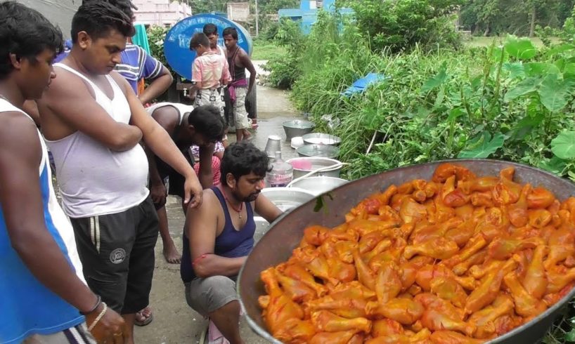 Indian Street Food at Marriage Ceremony | Full Chicken Leg Piece Tandoori Preparation | Food Lovers