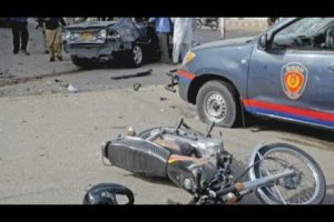 Live death bike Accident in Karachi
