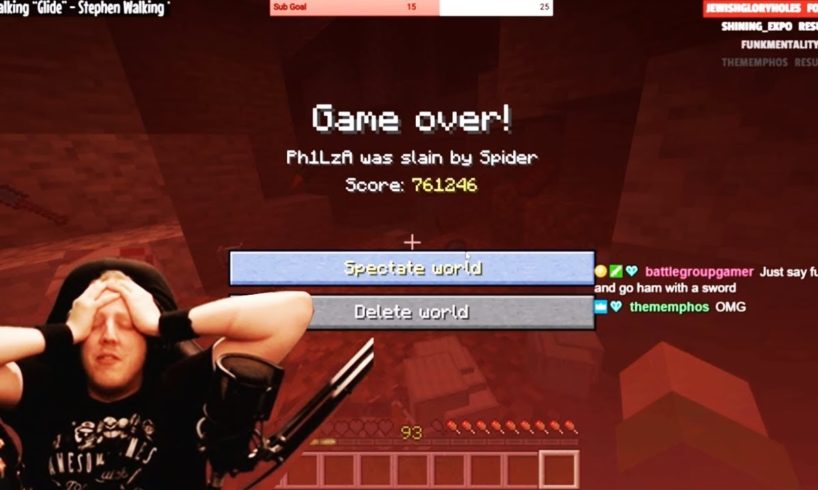 Man dies in Minecraft Hardcore Mode after 5 years (WORLD RECORD)