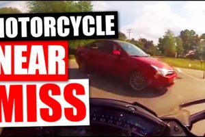 Motorcycle near miss and close calls compilation September 2016 - almost crashes & accidents