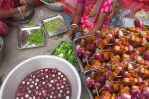 Paneer Satay Sticks | Amazing Crispy Vegetable Snacks | Indian Street Food at Marriage Ceremony