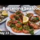 Spain Food in Barcelona - Grilled Shrimp and Sardines + FC Barcelona Camp Nou Tour!