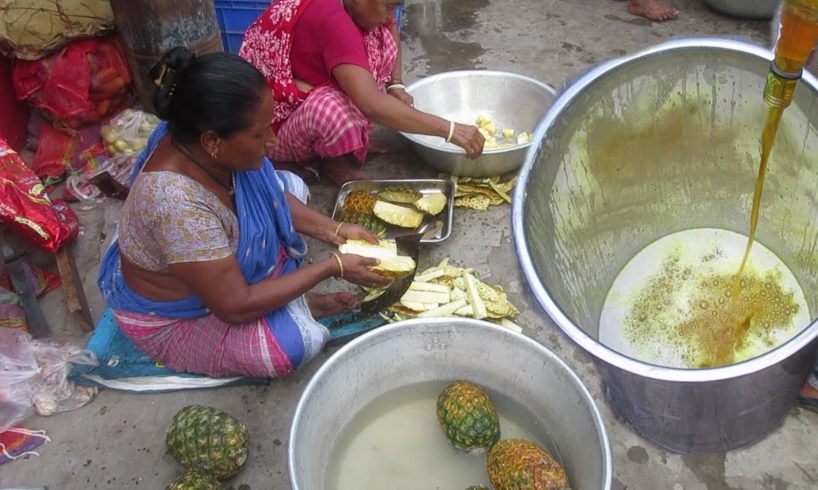 Street Food India | Pineapple Juice Making for 300 People | Indian Street Food at Marriage Occasion