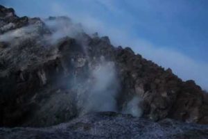 Sunrise Views at the Top of Active Mount Merapi, Indonesia