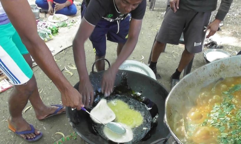 They R Enjoying Food | Mooli Paratha with Mach(Fish) r Matha Bandhakopi (Cabbage) Curry