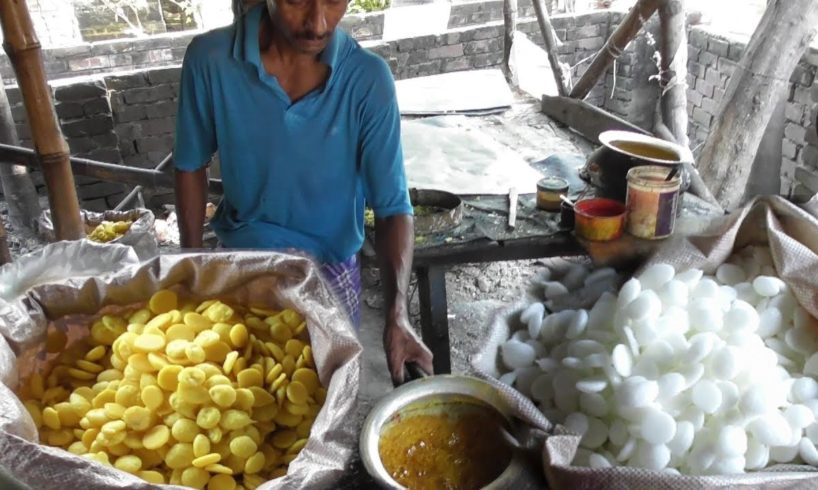 White Batasha (Sugar Candy Sweet) & Yellow Batasha Preparation | Indian Street Food Loves You