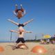 Yoga Ball Tricks and Flips at the Beach | Daredevils