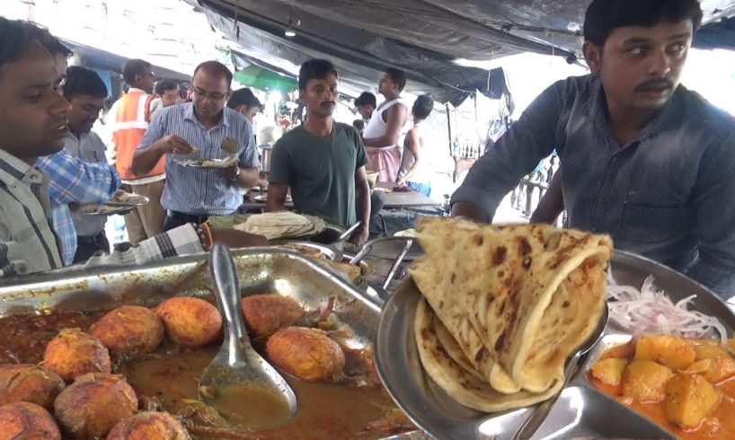 2 Lachha Paratha with Veg Curry @ 20 rs |4 Roti with Veg Curry @ 20 rs Per Plate|Kolkata Street Food