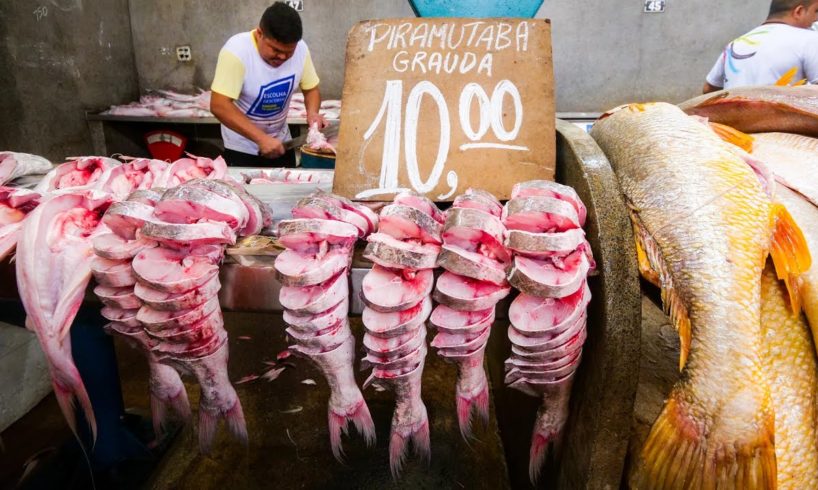 Amazon Street Food in Belém - UNBELIEVABLE TACACÁ + 13 Lady’s Cooked Lunch at Market in Brazil!