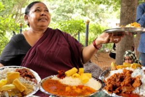 Amma Meals @ 50 Rupees Only| Road side Non veg and veg mealsHYDERABAD