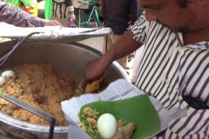 Anda (Egg) Chicken Biryani | Vellore Tamil Nadu India Street Food