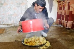 Arabic Food in Jordan - HUGE MAQLUBA (مقلوبة) Upside Down Chicken Rice Platter!