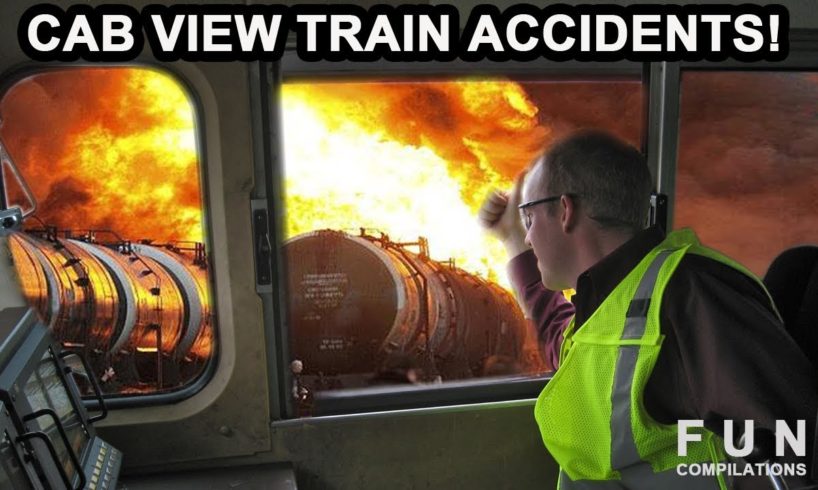 CAB VIEW TRAIN ACCIDENTS & Close Calls FPV First Person View Railway Crashes Compilation!