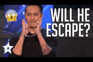 Escape Artist Demian Aditya Audition Shocks Judges & Audience On America's Got Talent 2017