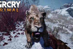 FAR CRY PRIMAL - Sabretooth Tiger Animal Fight Compilation (PS4) HD