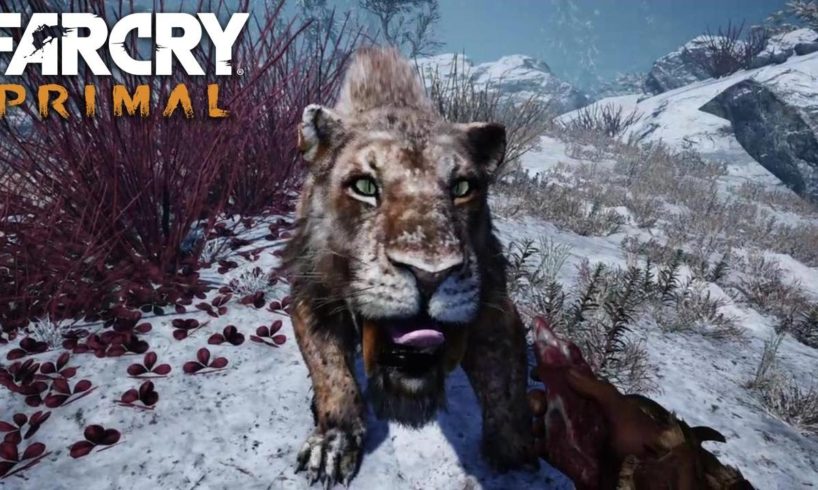 FAR CRY PRIMAL - Sabretooth Tiger Animal Fight Compilation (PS4) HD