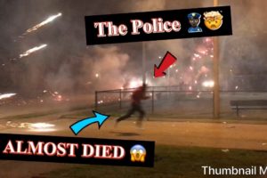 FIREWORK FIGHT IN THE HOOD ‼️ THE POLICE STARTED SHOOTING ??‍♀️ *MUST WATCH *