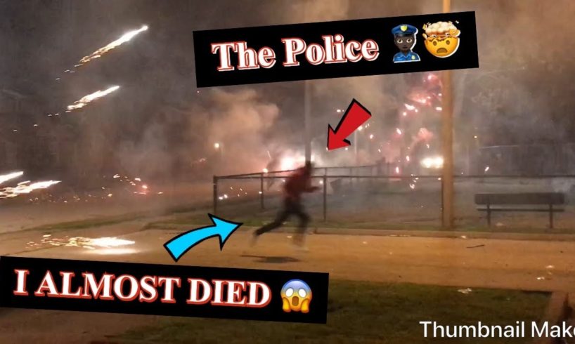 FIREWORK FIGHT IN THE HOOD ‼️ THE POLICE STARTED SHOOTING ??♀️ *MUST WATCH *