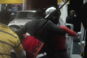 Hood Fight at Gas Station