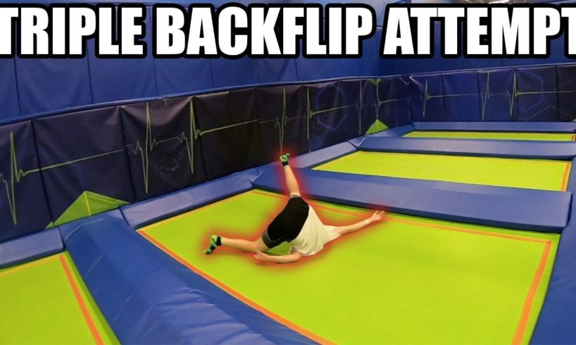 I tried TRIPLE backflip...