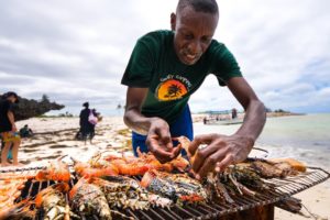 LOBSTER BEACH BBQ! And Unique Kenyan Street Food in Malindi, Kenya!