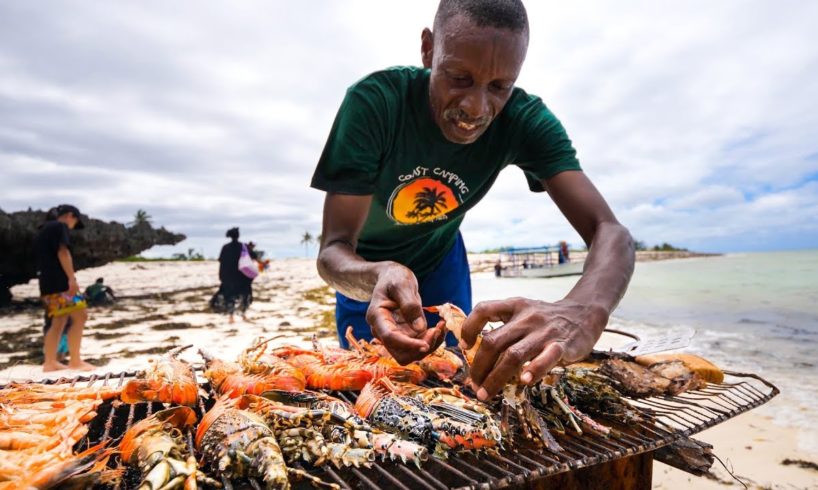 LOBSTER BEACH BBQ! And Unique Kenyan Street Food in Malindi, Kenya!