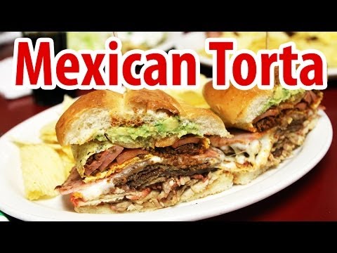 Mexican Torta - Every Meat You Can Imagine in a Bun at Los Reyes De La Torta!